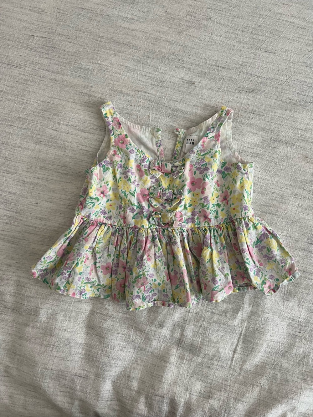 GAP Floral Ruffle Tank - Pink, Yellow & Green